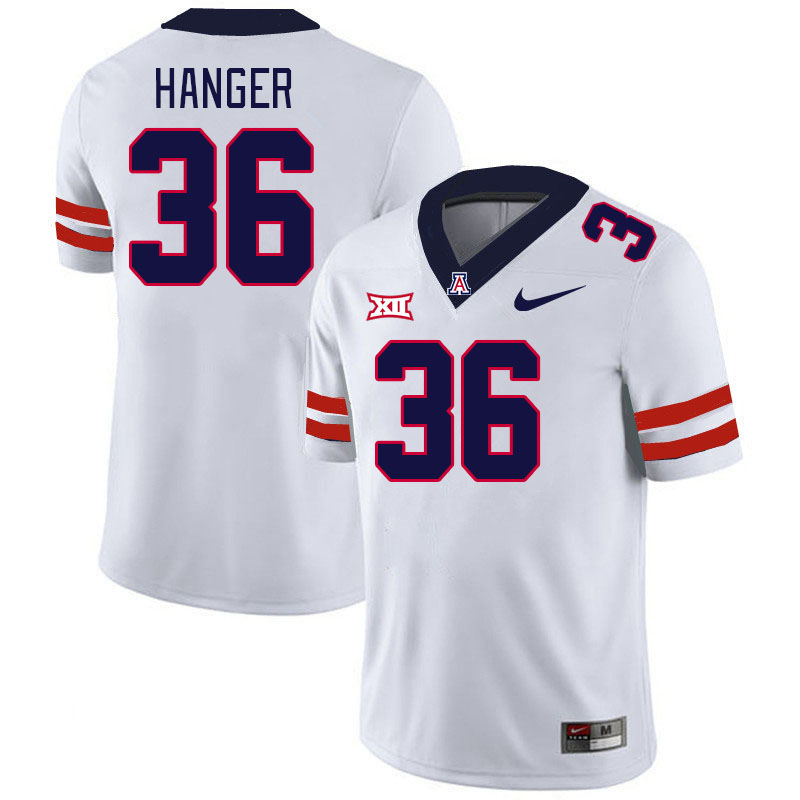 Men #36 Dominic Hanger Arizona Wildcats Big 12 Conference College Football Jerseys Stitched-White